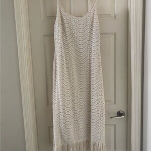 ANTONIO MELANI Cream Crochet Dress